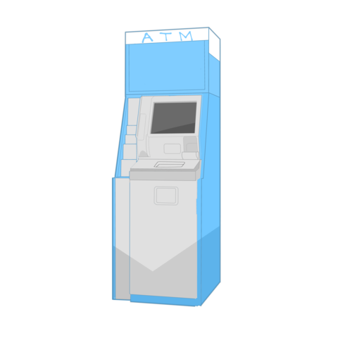 Japanese style ATM light blue Ver