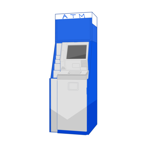 Japanese style ATM Blue Ver