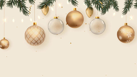 Video Merry Christmas and Happy New Year Greeting Card