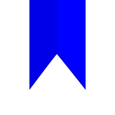 Blue two-color tag