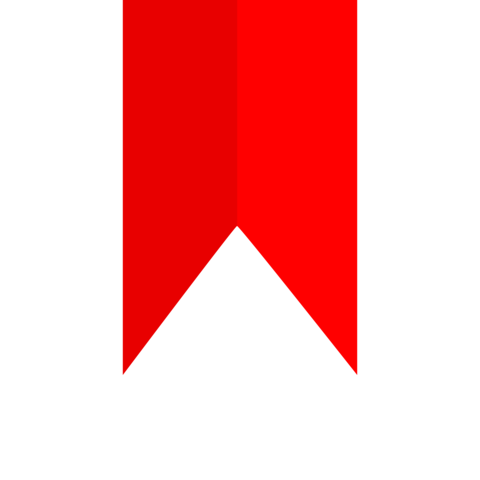 Red two-color tag