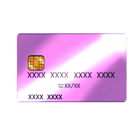Credit card pink