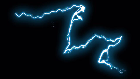4K.motion animation spectacular thunderstorm energy lighting strikes. cartoon power