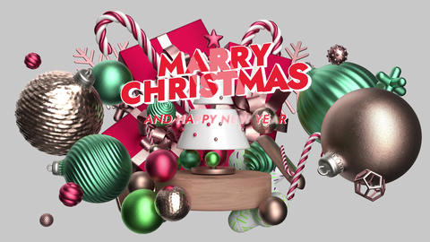 Abstract Christmas 3D Logo Reveal