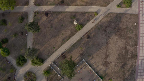 Aerial flight over medieval fort in Soroca, Republic of Moldova