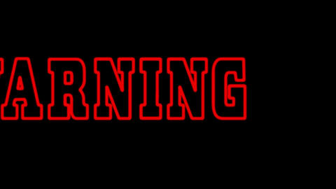 横に流れる赤色に点滅する「warning」前面アウトラインテキ GIF 23381648 | MotionElements