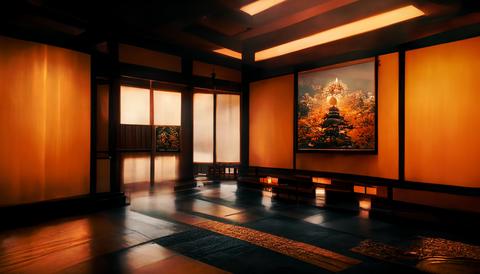 Warm meditation temple