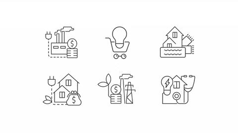 Animated utilities linear icons