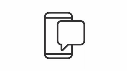 Animated message linear icon