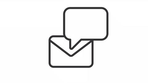 Animated email linear icon