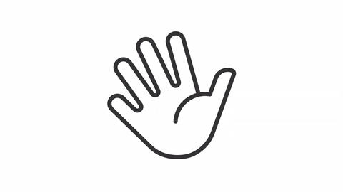 Animated stop linear icon