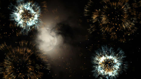 fireworks in the night sky
