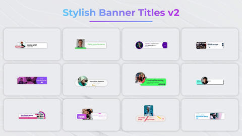 Stylish Banner Titles v2 모션 그래픽 템플릿 23998838 | MotionElements