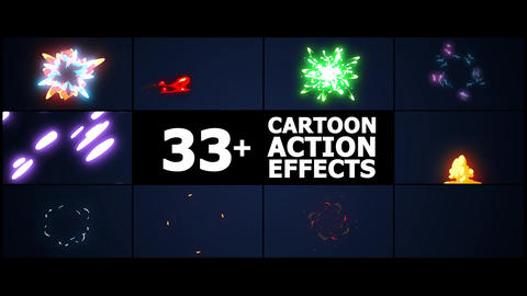 Cartoon Action Effects Motion Graphics template 24011263 | MotionElements