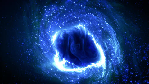 Night Particles Loop Blue Flying Particles Loop Blue Background Stock