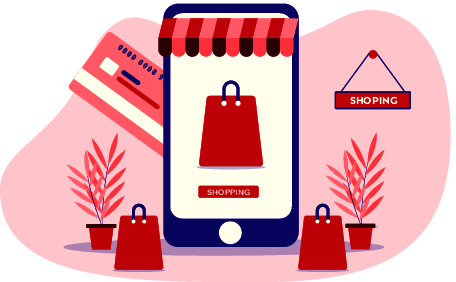Online shopping illustration