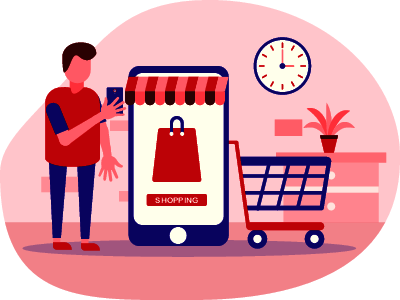 Online shopping illustration