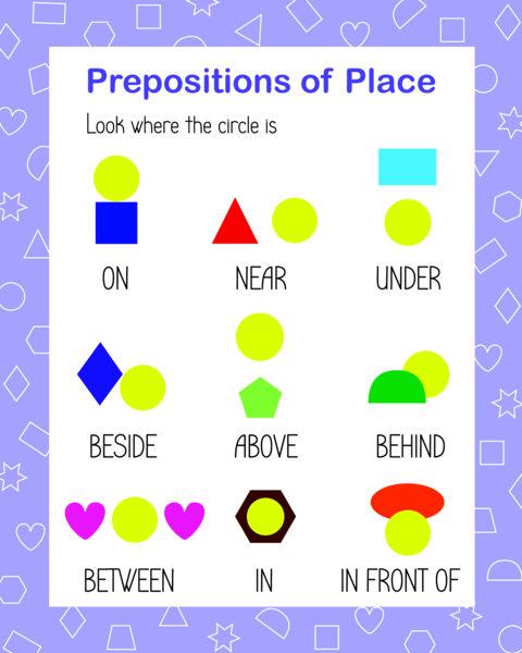 Prepositions of Place with geometry shapes pri 스톡 벡터 24104925 ...