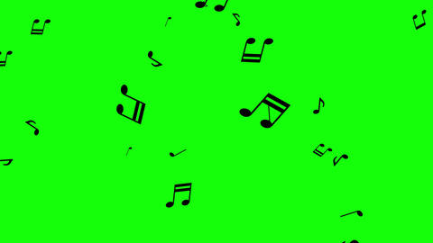 Loop animation with many music notes flowing on Animated GIF 24236340 ...