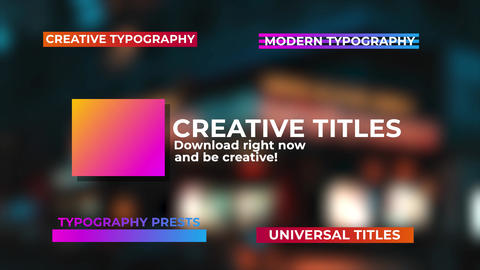 Creative Titles Premiere Pro 效果預設 24513756 | MotionElements