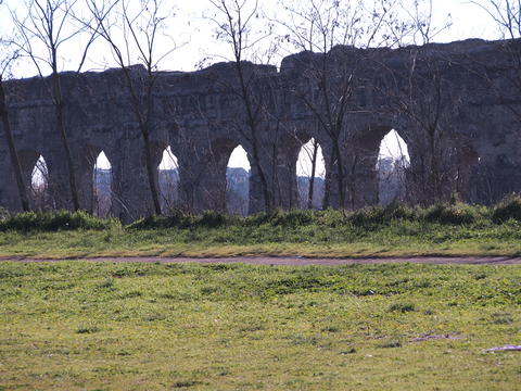Ruins of Rome on a Sunny Day in the Park