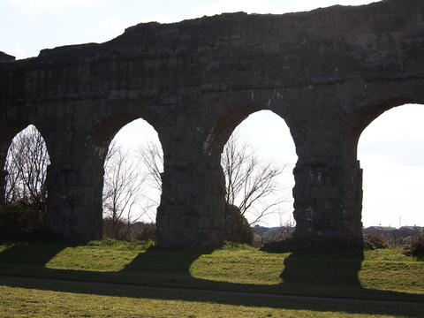 Ruins of Rome on a Sunny Day in the Park