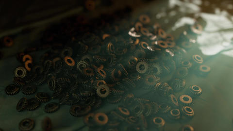Close-up Video of Metallic Gears