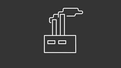 Animated factory white line icon Lottie animation 24804715 | MotionElements