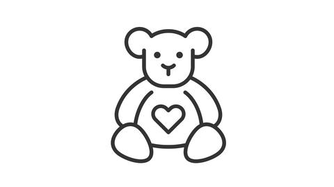 Animated toy linear icon