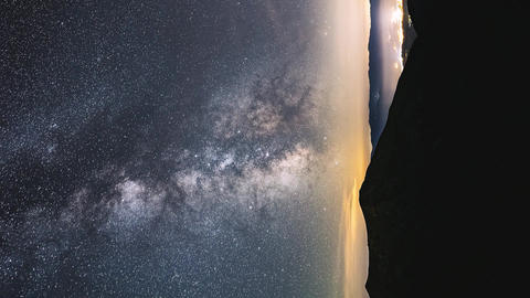 Vertical video of Milky Way Galaxy Time lapse Night Star GIF 24965496 ...