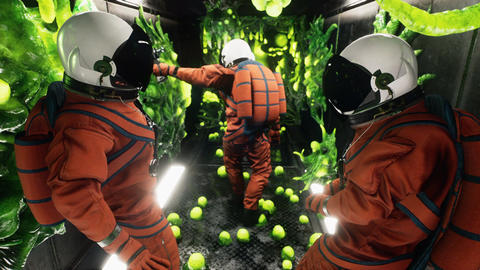 The astronauts inspect the airlock of their spaceship ca GIF 24967905 ...