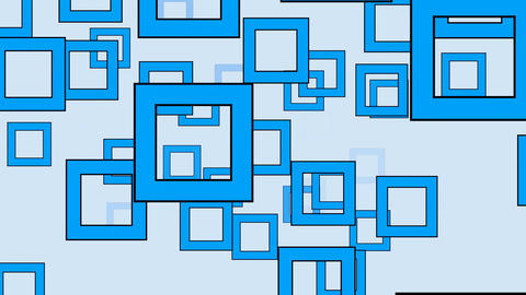 Cartoon blue square particles loop animation on bright s GIF 25348969 ...