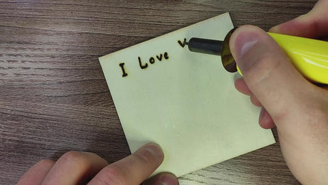 Woodburning ASMR love you second