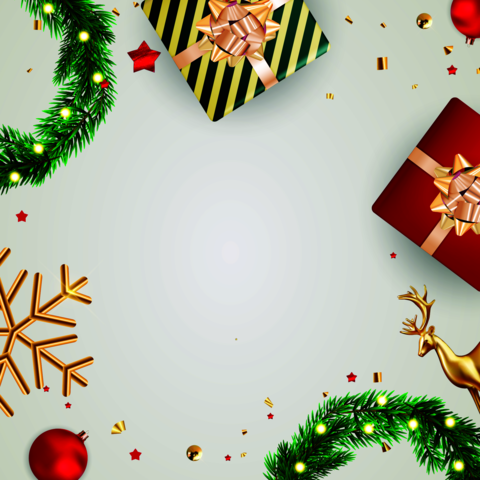 Christmas background on white colored. Vector Illustration