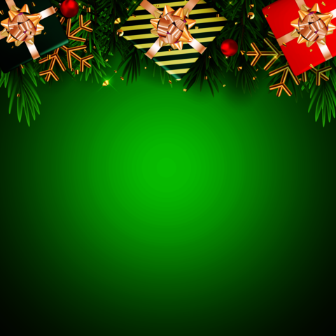 Christmas on green background. Vector Illustration EPS10