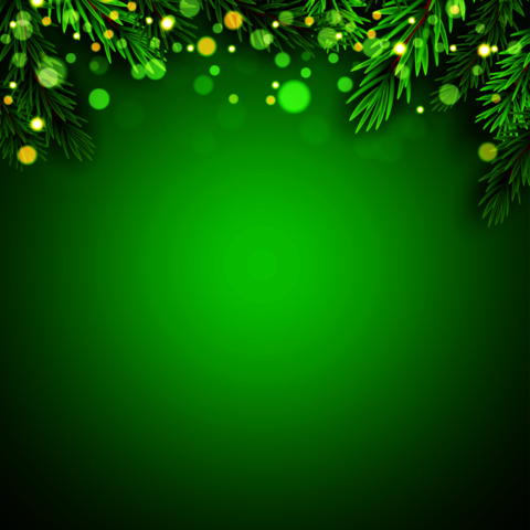 Christmas on green background. Vector Illustration EPS10