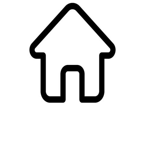 Jumping linear home icon. Web homepage symbol