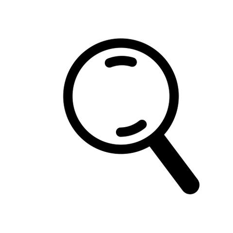 Magnifying glass or search linear icon lottie loop animation