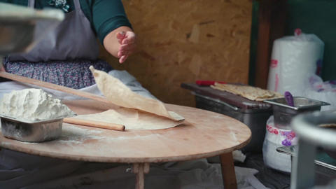 Cooking Turkish Gozleme