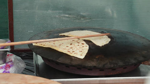 Cooking Turkish Gozleme