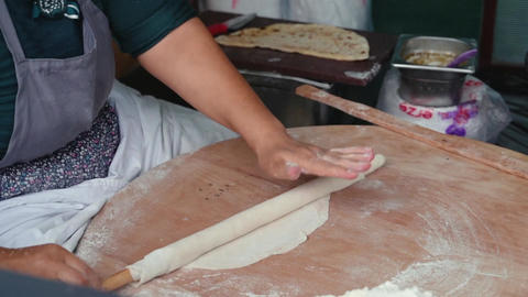 Cooking Turkish Gozleme