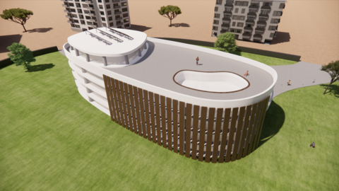 Big Modern Structure in the green