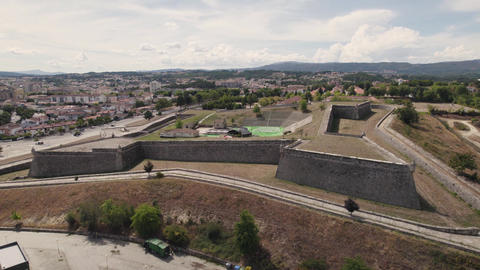 Army fortress of Sao Neutel antique historic touristic landmark in Chaves, Portugal