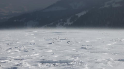 Snow drift in the Carpathian mountains, Ukraine