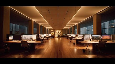 Office with computers