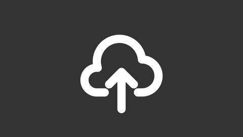 Animated upload white line ui icon
