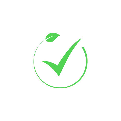 Check green eco lottie icon animation