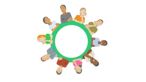 multiethnic people smiling