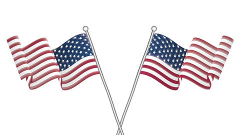 United States Flag Pole Cartoon