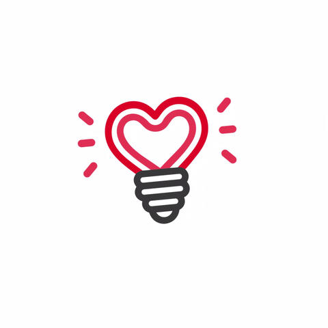 Heart lamp icon animation